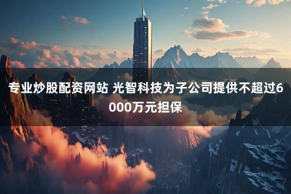 专业炒股配资网站 光智科技为子公司提供不超过6000万元担保